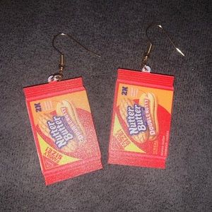 NUTTER Butter Cookies Snacks Products Earrings 46